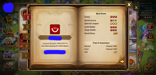 GLOBAL G1 Summoners war account