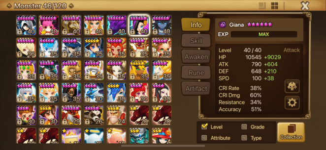 Compte Summoners War LD – Avec Shan Et Autres Monstres (Android, Occasion)