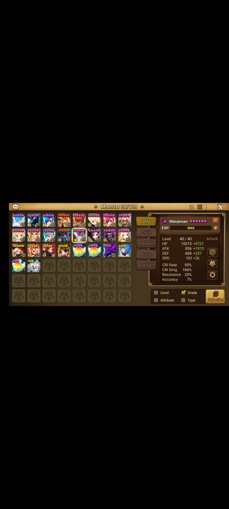 SUMMONERS WAR - Dark Desert Queen Nephthys +Transmog -Starter LD Account GLOBAL EUR 45,00