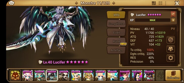 Compte Summoners War FRESH Avec Lucifer - Lâché Le 05/06 - Neuf (PC)